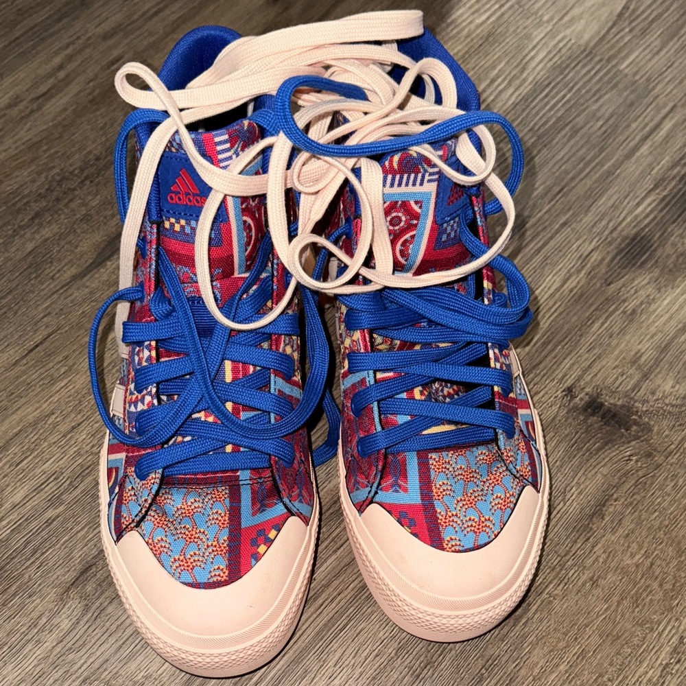 FARM Rio x adidas Bravada 2.0 Platform Mid 'Patchwork Quilt' sneakers size-8.5